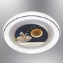 Opviq Lámpara de araña Blanca con Cuerpo Metálico